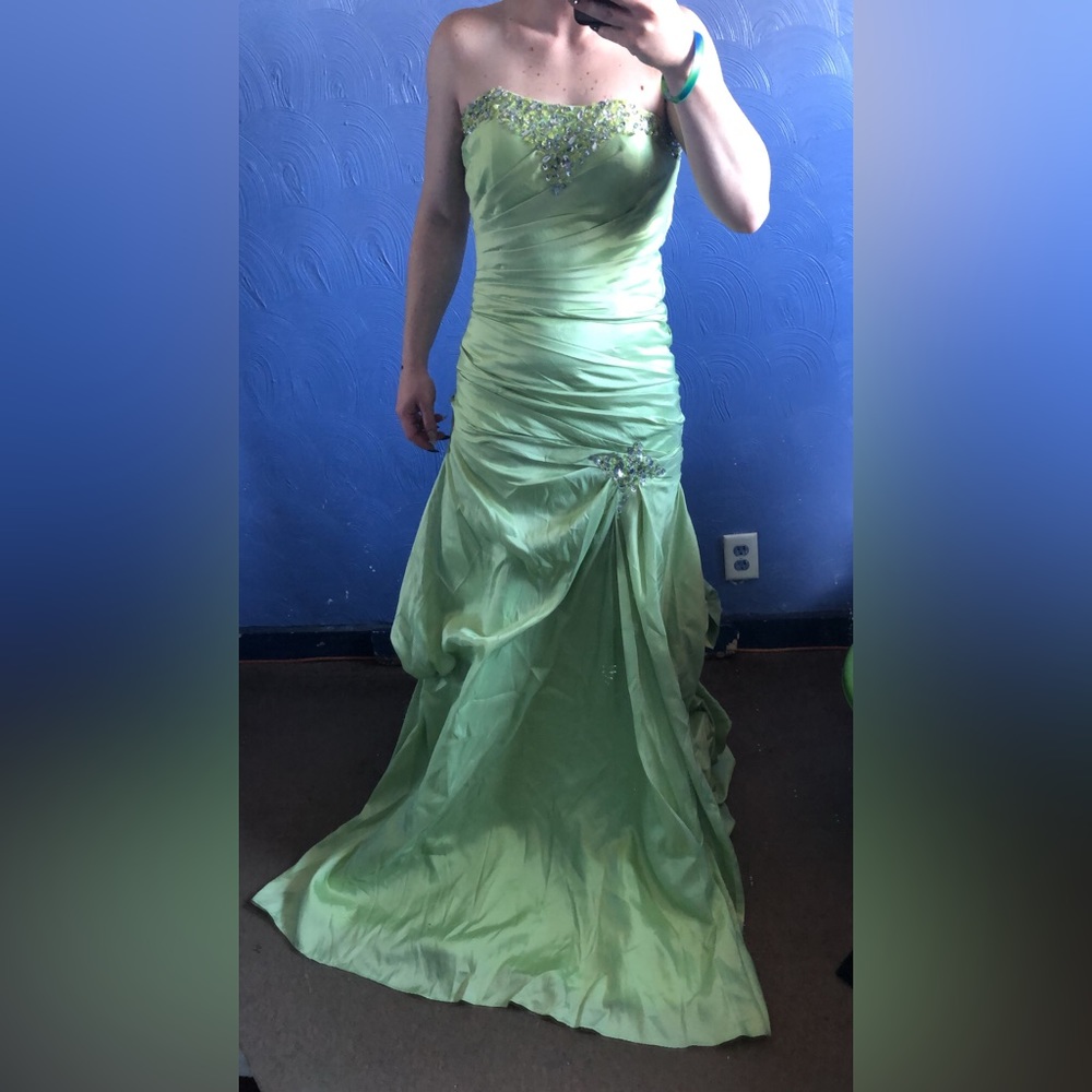 Light green prom dress